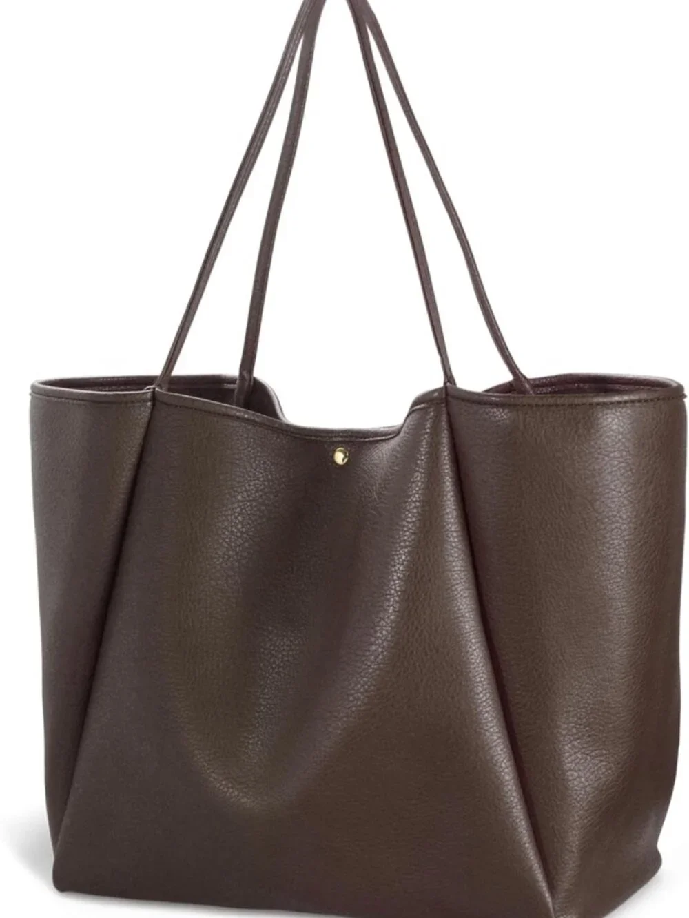 Oversized PU Leather Tote Bag for Women | Stylish Weekender Shopper Purse